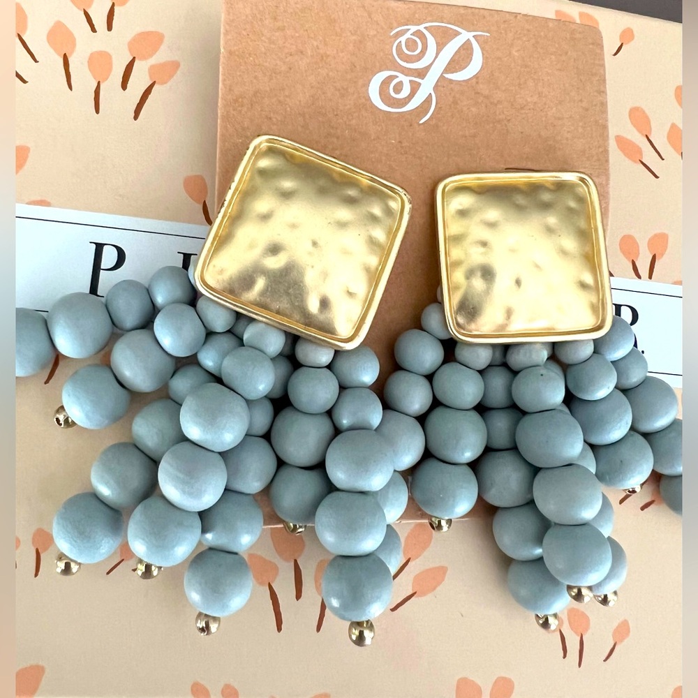 Beautiful Gold and silvery Grey earrings